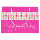 Dainty Pink Floral Groot Cadeauzakje (Voorkant)