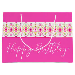 Dainty Pink Floral Groot Cadeauzakje