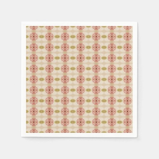 Dainty Pink Floral Patterned Servet (Voorkant)