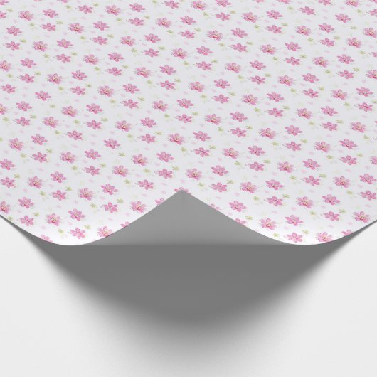 Dainty Pink Posies Cadeaupapier (Hoek)