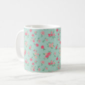 Dainty Pink Tiny Flowers Koffiemok (Voorkant links)