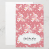Dainty Plum Blossom Briefpapier (Voorkant / Achterkant)