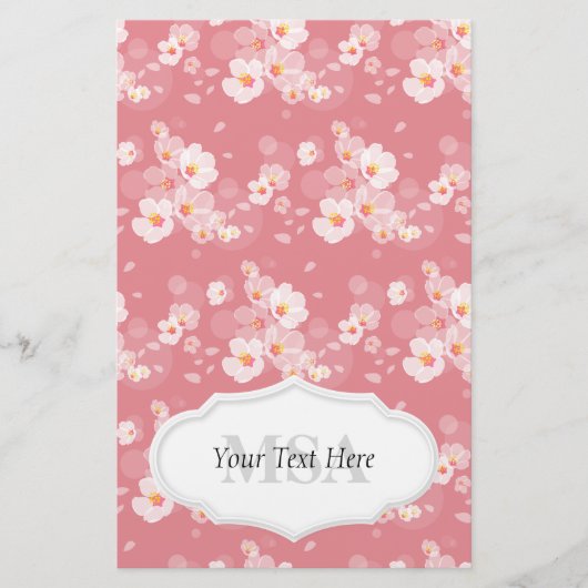 Dainty Plum Blossom Briefpapier (Voorkant)