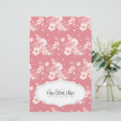 Dainty Plum Blossom Briefpapier (Staand voorkant)