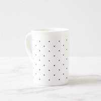 Dainty Polka Dots Zwart-wit Tea Cup