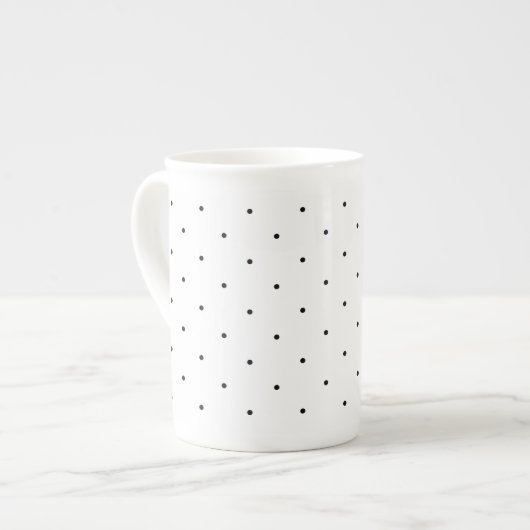 Dainty Polka Dots Zwart-wit Tea Cup Porselein Kop (Links)