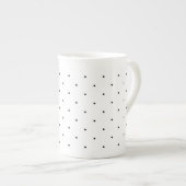 Dainty Polka Dots Zwart-wit Tea Cup Porselein Kop (Voorkant rechts)