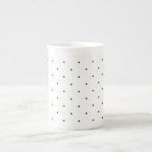Dainty Polka Dots Zwart-wit Tea Cup Porselein Kop (Voorkant)