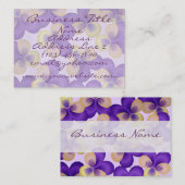 Dainty Purple Flowers Visitekaartjes (Voorkant / Achterkant)