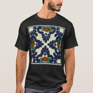Dainty red bloemen, bijtende handbeschilderde mexi t-shirt