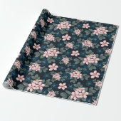 Dainty Roze Bloemen #3 Verpakkingspapier Cadeaupapier (Uitgerold)