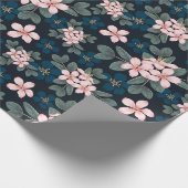 Dainty Roze Bloemen #3 Verpakkingspapier Cadeaupapier (Hoek)