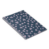 Dainty roze hart patroon notitieboek (Rechterzijde)