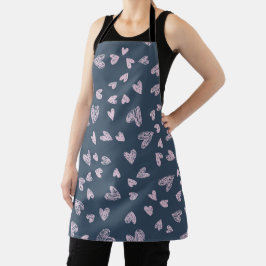Dainty roze hart patroon schort