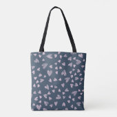 Dainty roze hart patroon tote bag (Achterkant)