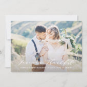 Dainty Script for ever Thankful Weddenschap Bedank Bedankkaart (Voorkant)