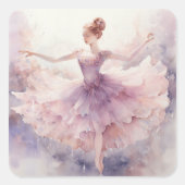Dainty Sugar Plum Fairy Nutcracker Magic Vierkante Sticker (Voorkant)