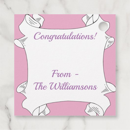 Dainty Sweetpeas Bedankjes Labels (Achterkant)