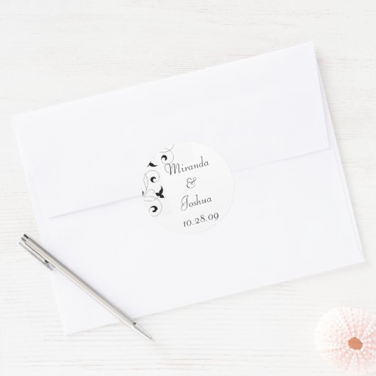 Dainty Vine Ronde Sticker (Envelop)