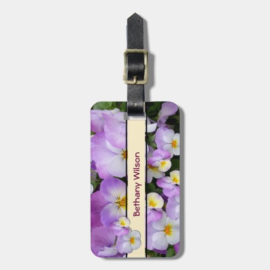 Dainty Violas ~ Bagagelabel (Voorkant verticaal)