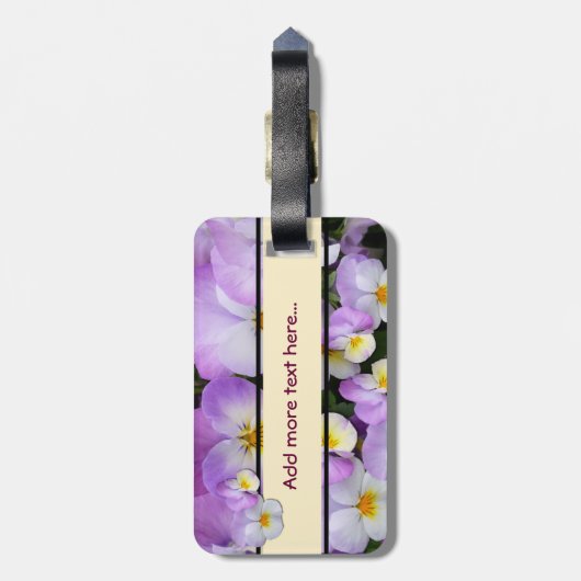 Dainty Violas ~ Bagagelabel (Achterkant verticaal)