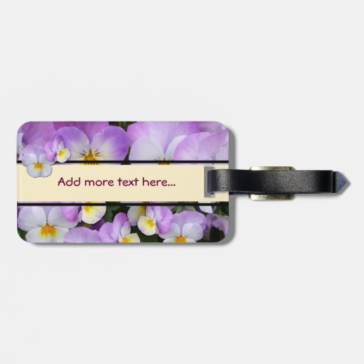 Dainty Violas ~ Bagagelabel (Achterkant horizontaal)