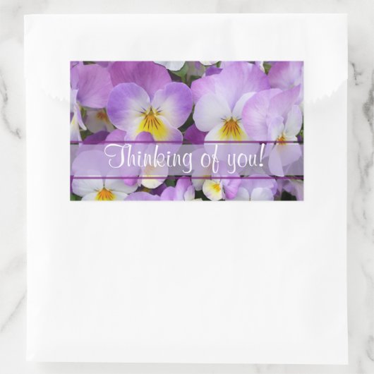 Dainty Violas ~ Rechthoek Sticker (Tas)
