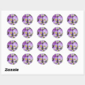 Dainty Violas Ronde Sticker (Vel)