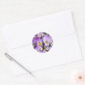 Dainty Violas Ronde Sticker (Envelop)