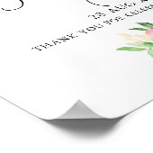 Dainty Waterverf Florals Birthday Party Welkom Poster (Hoek)