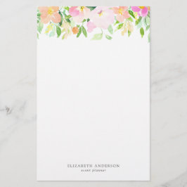 Dainty Waterverf Flowers | Pastel Floral Briefpapier