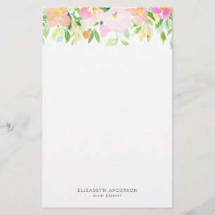Dainty Waterverf Flowers   Pastel Floral Briefpapier