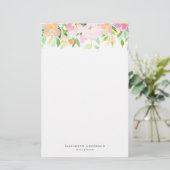Dainty Waterverf Flowers | Pastel Floral Briefpapier (Staand voorkant)