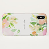 Dainty Waterverf Flowers | Pastel Floral Case-Mate iPhone Case (Achterkant (horizontaal))