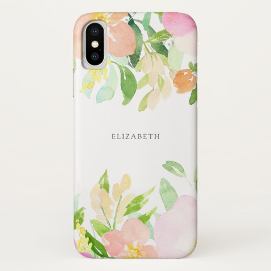 Dainty Waterverf Flowers | Pastel Floral Case-Mate iPhone Case (Achterkant)