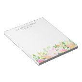 Dainty Waterverf Flowers | Pastel Floral Notitieblok (Schuin)
