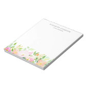 Dainty Waterverf Flowers | Pastel Floral Notitieblok (Linkerzijde)