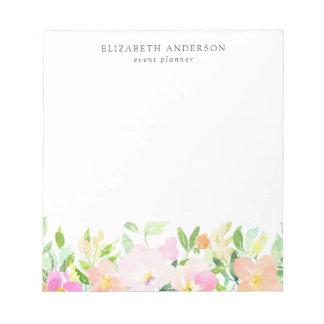 Dainty Waterverf Flowers | Pastel Floral Notitieblok