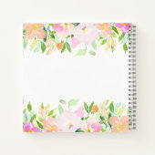 Dainty Waterverf Flowers | Pastel Floral Notitieboek (Achterkant)