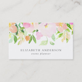 Dainty Waterverf Flowers | Pastel Floral Visitekaartje