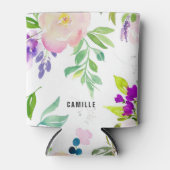 Dainty Waterverf Flowers | Pioenen en Wisterias Blikjeskoeler (Voorkant)