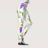 Dainty Waterverf Flowers | Pioenen en Wisterias Leggings (Rechts)