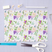 Dainty Waterverf Pioenrozen en Wisterias Pattern Tissuepapier (Craft)