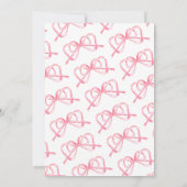 Dainty Waterverf Roze lint Baby shower Kaart (Achterkant)