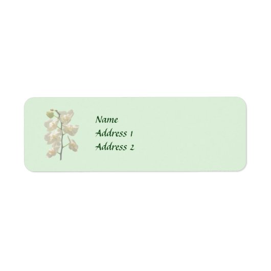 Dainty White Orchids Wedding Products Etiket (Voorkant)