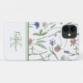 Dainty wild bloemen gepersonaliseerd Case-Mate iPhone case (Achterkant (horizontaal))