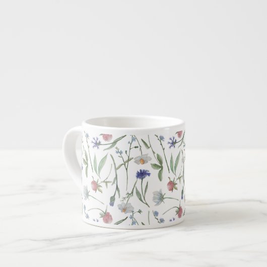 Dainty wilde bloemen espresso kop (Links)