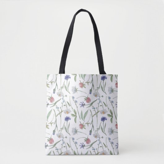Dainty wilde bloemen tote bag (Voorkant)
