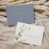 Dainty Wildflower Dusty Blue Bedankkaart