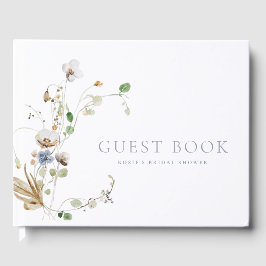 Dainty Wildflower Dusty Blue Gastenboek
